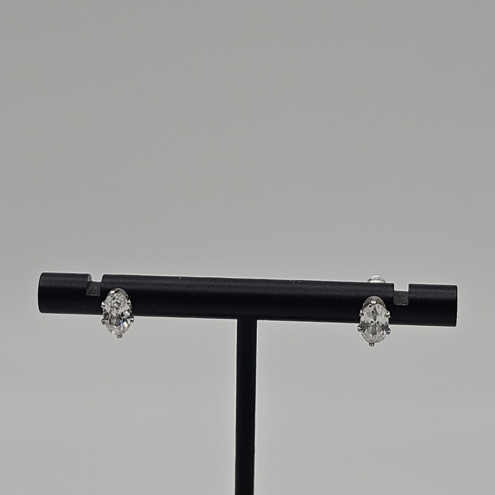 clear marquise cut crystal stud earrings